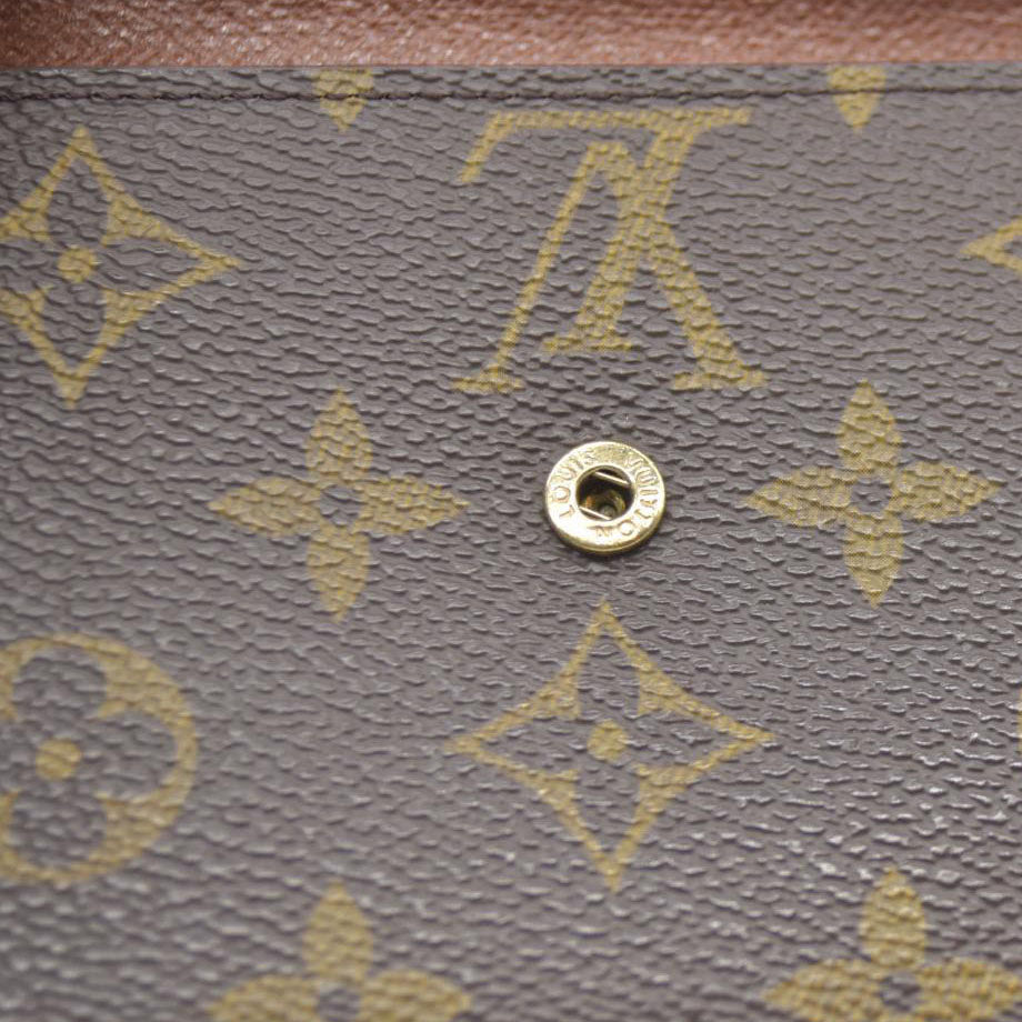 AUCTION $615 Louis Vuitton  Monogram Porte-Monnaie Billets Cartes Credit Wallet