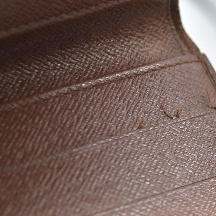 AUCTION $550 Louis Vuitton Monogram Porte Tresor  Etui Papiers Trifold Wallet Brown  AP0062