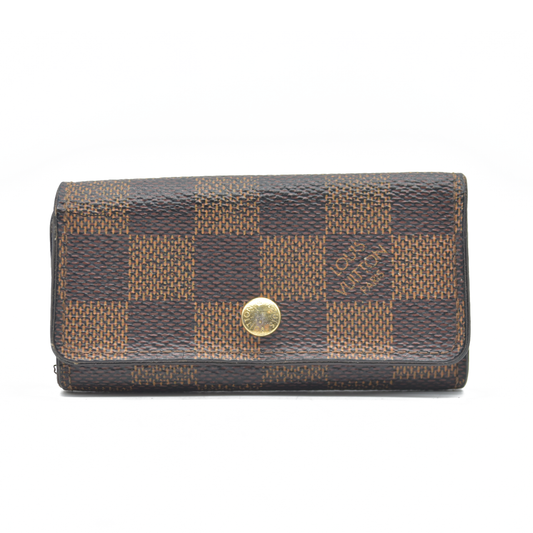 Louis Vuitton Damier Multicles 4 Ring Key Case Brown CT11
