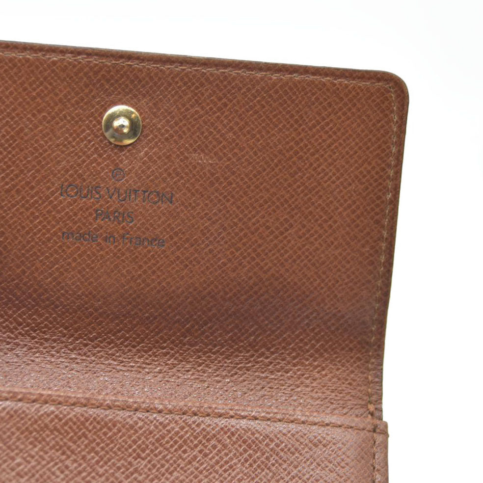 AUCTION $550 Louis Vuitton Monogram Porte Tresor  Etui Papiers Trifold Wallet Brown  AP0062