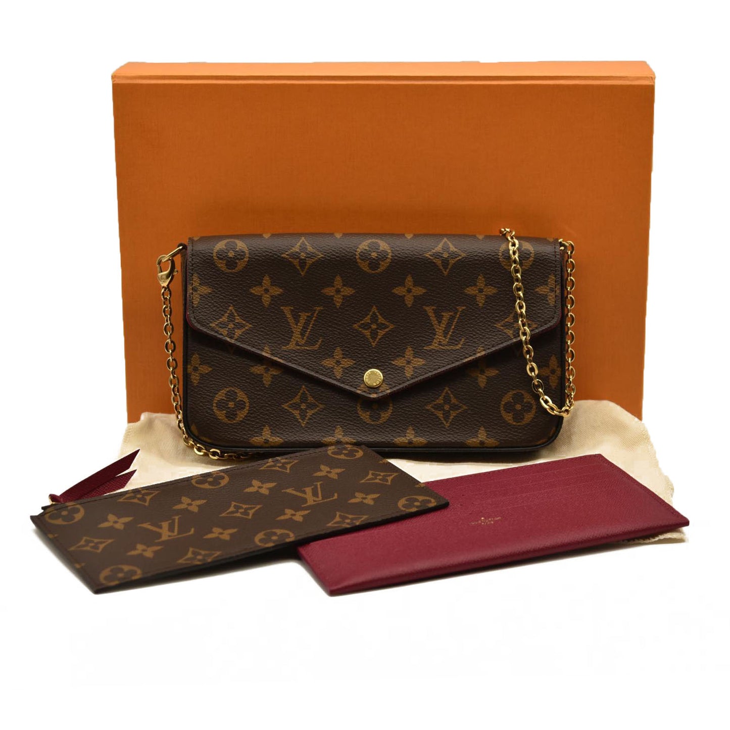 Louis Vuitton  Monogram Pochette Felicie Chain Wallet MI3118