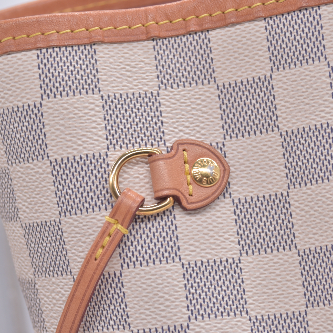 $2240 2019 Louis Vuitton Damier Azur Neo Neverfull GM Rose Ballerine
