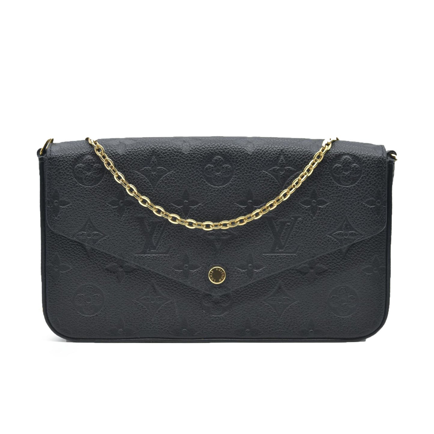 $1720 Louis Vuitton LV Monogram Pochette Félicie Black