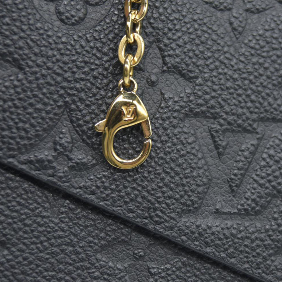 $1720 Louis Vuitton LV Monogram Pochette Félicie Black