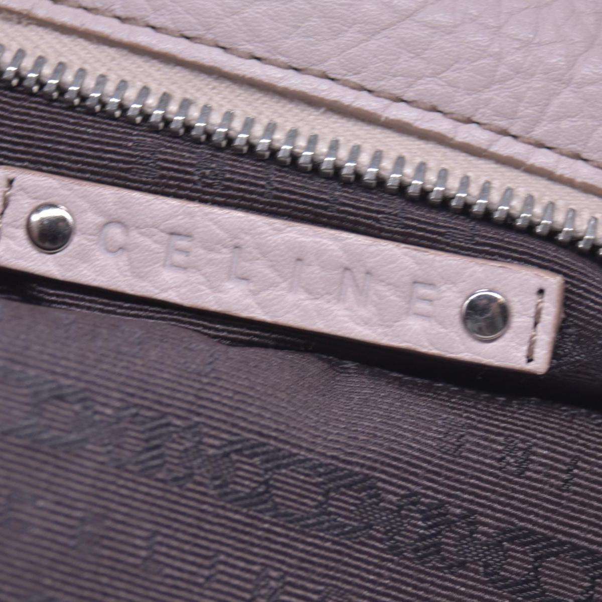 $1250 CELINE Grained Leather Bit Charm Shoulder Tote Bag Light Pink CONSIGNMENT 10021190