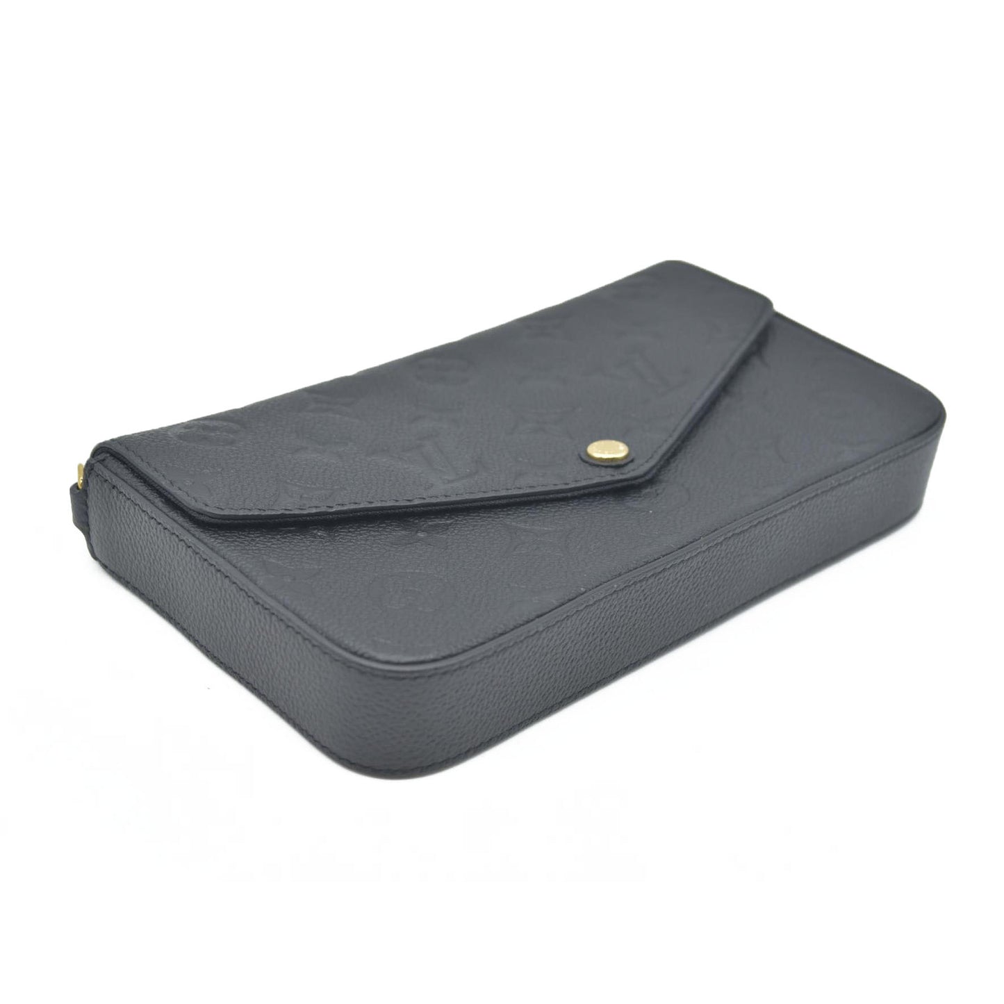 $1720 Louis Vuitton LV Monogram Pochette Félicie Black