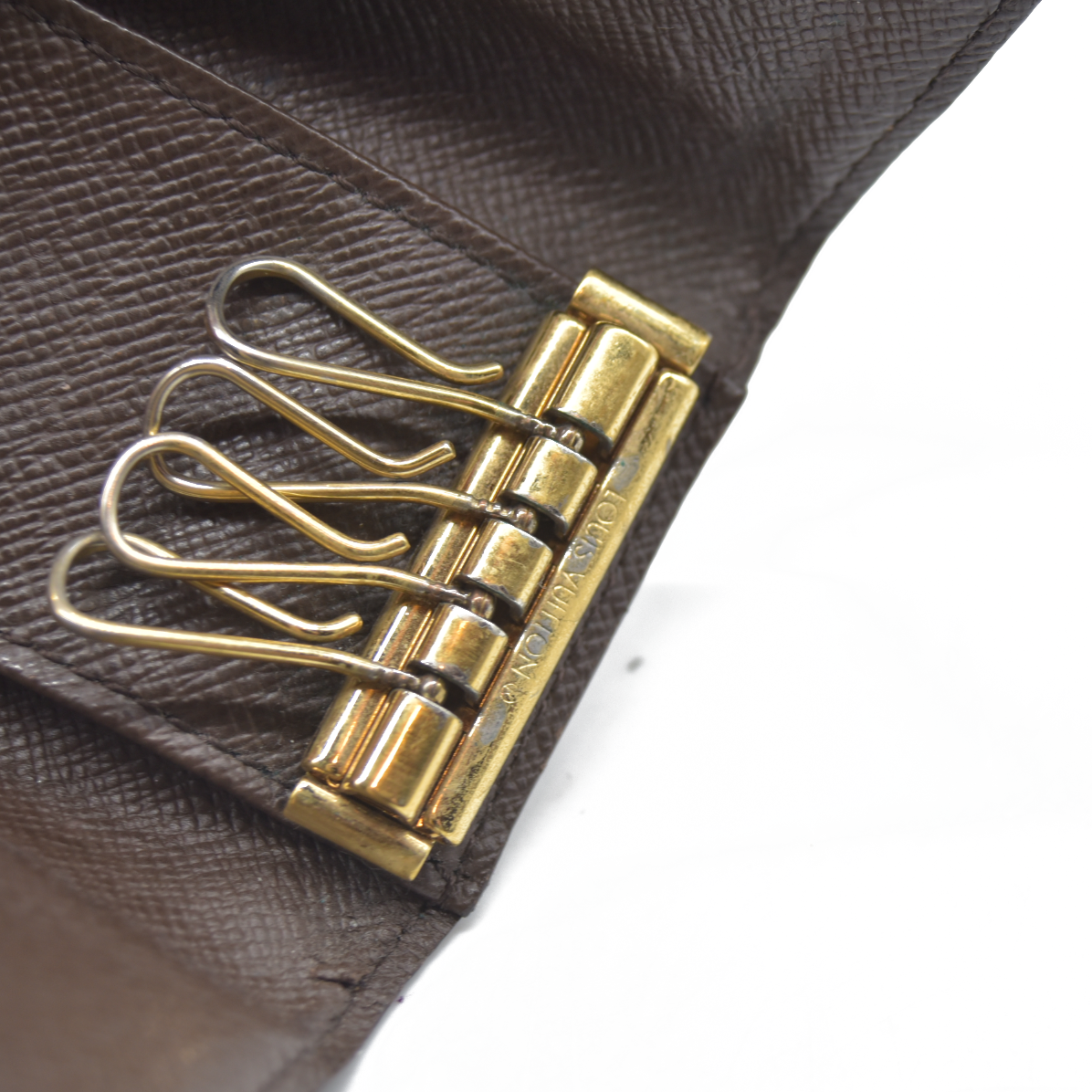 Louis Vuitton Damier Multicles 4 Ring Key Case Brown CT11