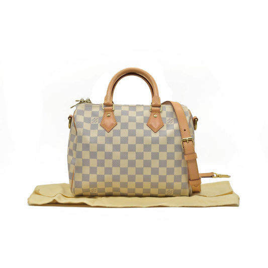 $1940 Louis Vuitton  Damier Azur Speedy Bandouliere 25 DU3165