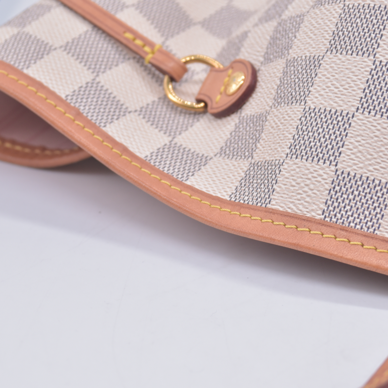 $2240 2019 Louis Vuitton Damier Azur Neo Neverfull GM Rose Ballerine