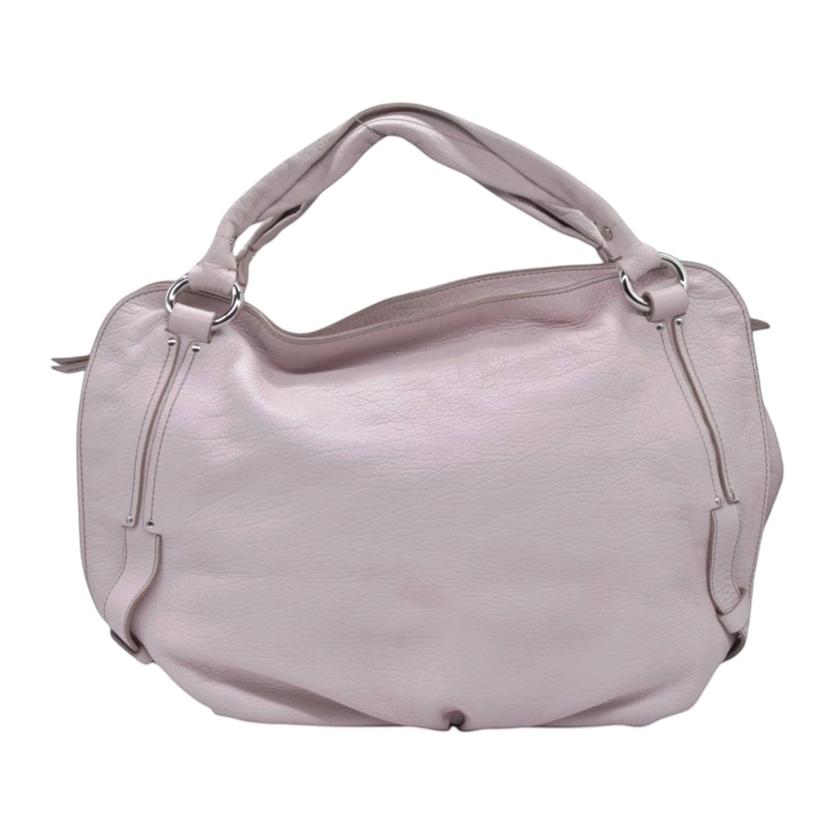 $1250 CELINE Grained Leather Bit Charm Shoulder Tote Bag Light Pink CONSIGNMENT 10021190