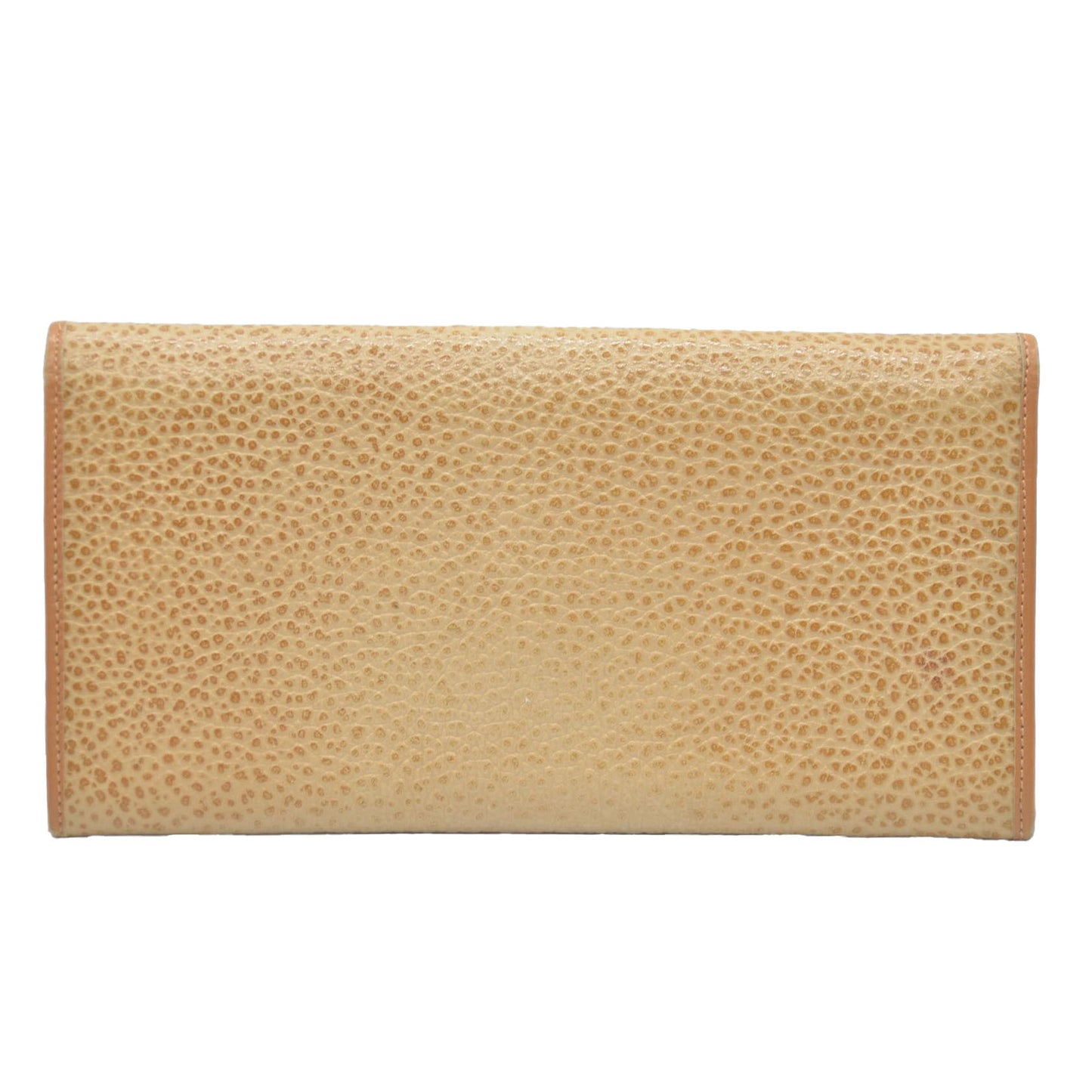 CELINE Macadam Leather Long Bifold Wallet Beige