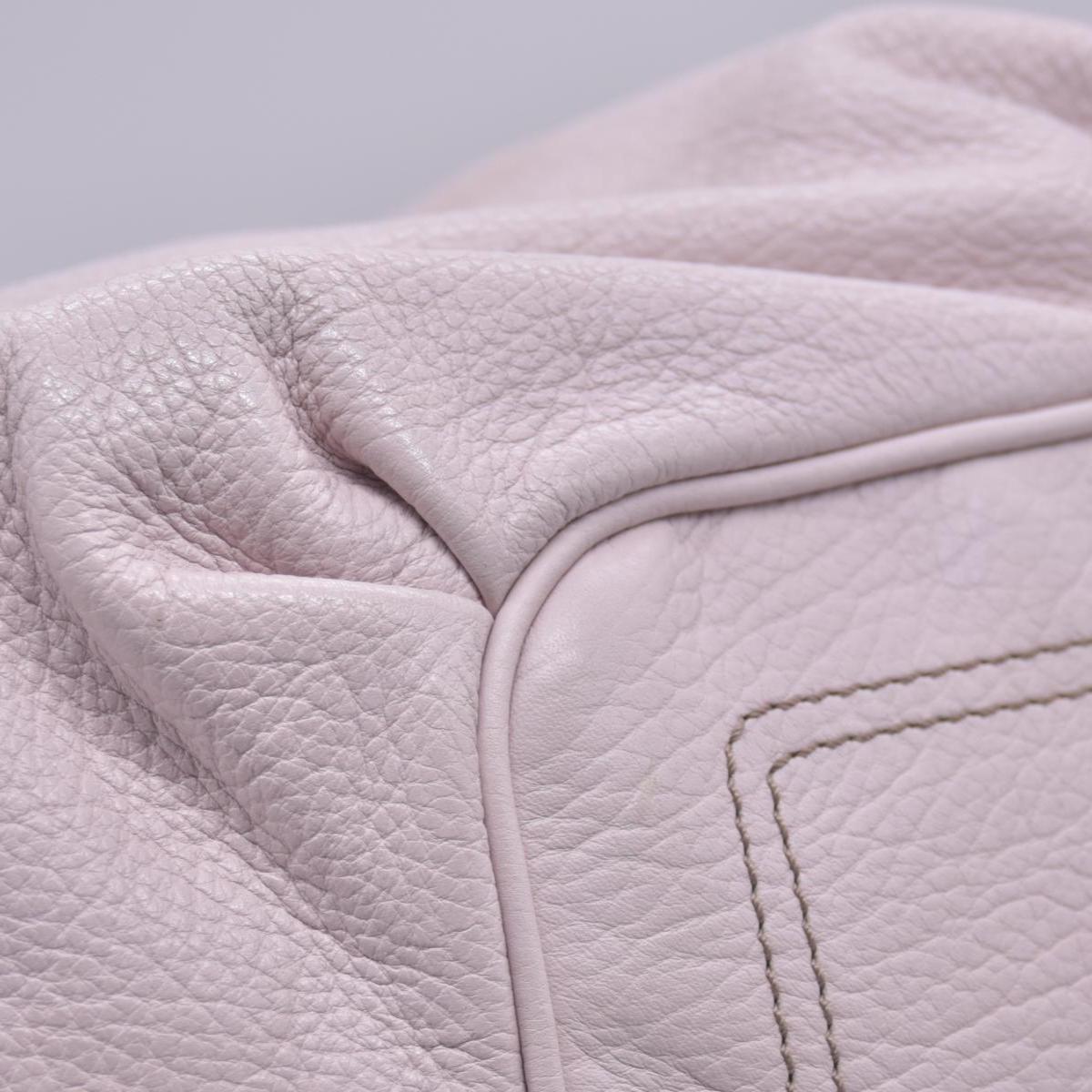 $1250 CELINE Grained Leather Bit Charm Shoulder Tote Bag Light Pink CONSIGNMENT 10021190
