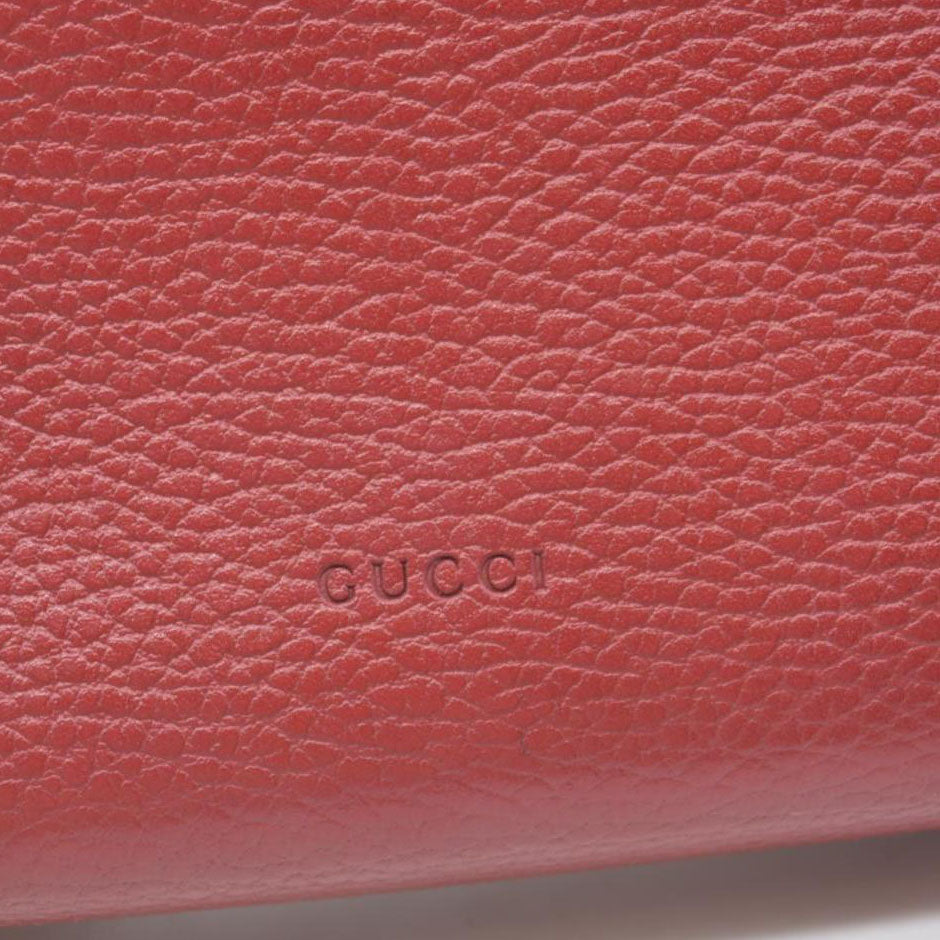 $1800 Gucci Leather Dionysus Wallet On Chain Mini Red Leather