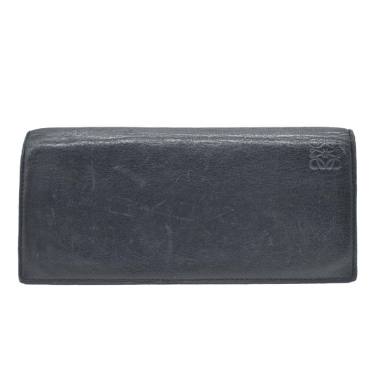 LOEWE Anagram Leather Long Bifold Wallet Black