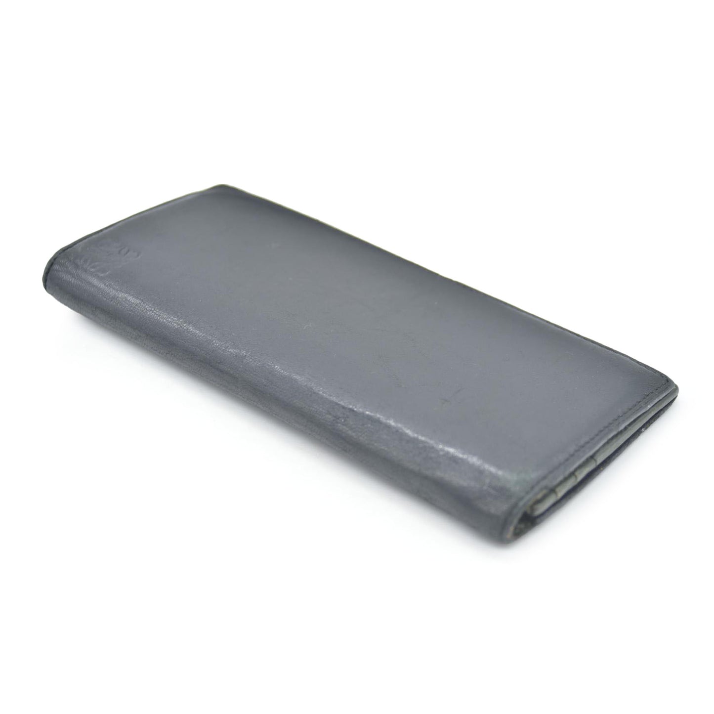 LOEWE Anagram Leather Long Bifold Wallet Black