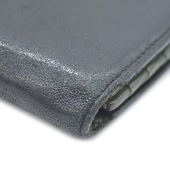 LOEWE Anagram Leather Long Bifold Wallet Black