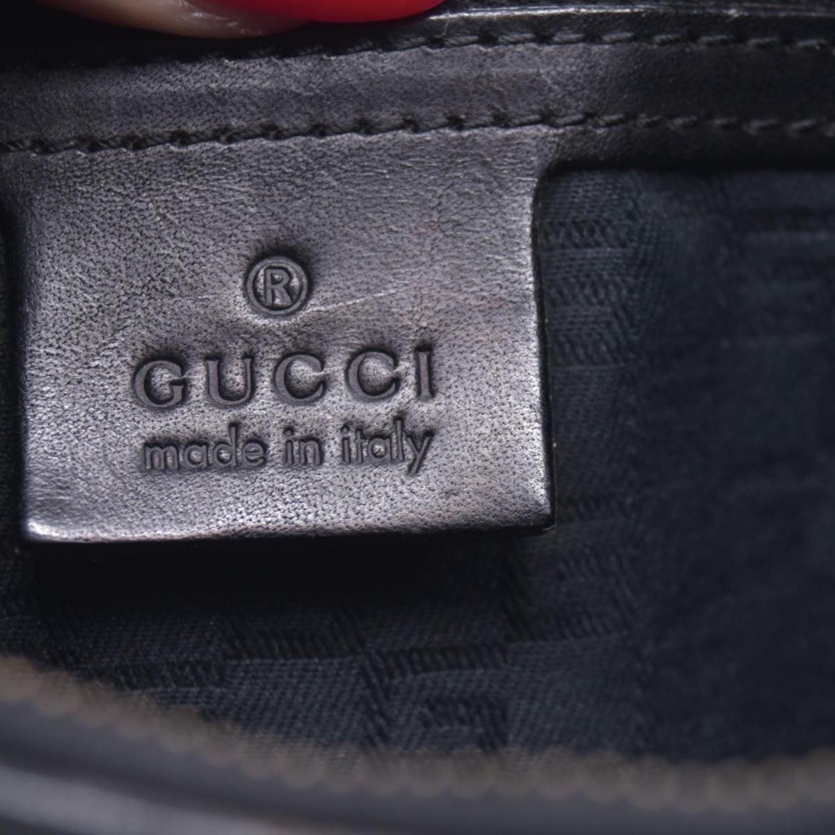 $880 GUCCI Canvas Web Strap Crescent Hobo Bag Black CONSIGNMENT 10021221