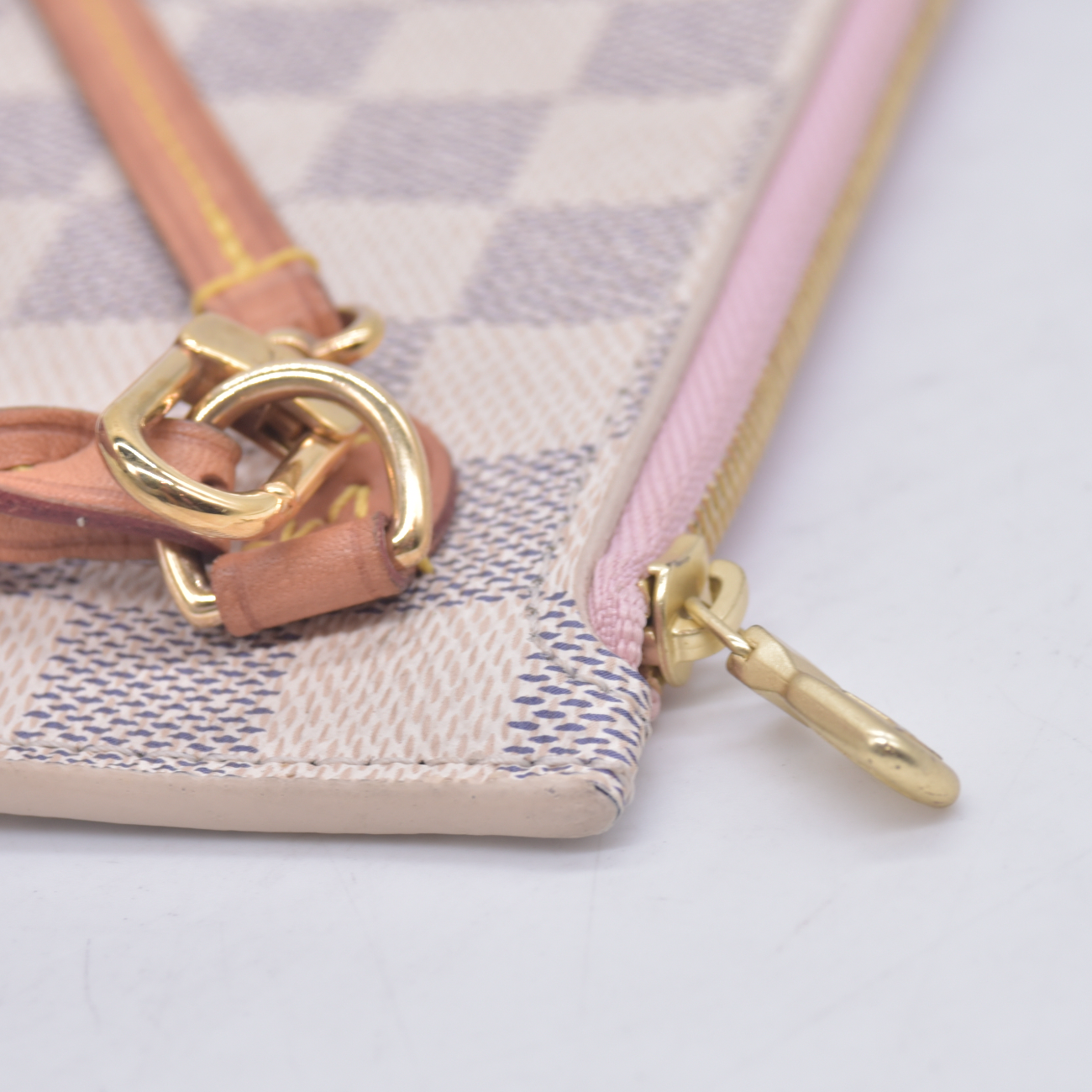$2240 2019 Louis Vuitton Damier Azur Neo Neverfull GM Rose Ballerine