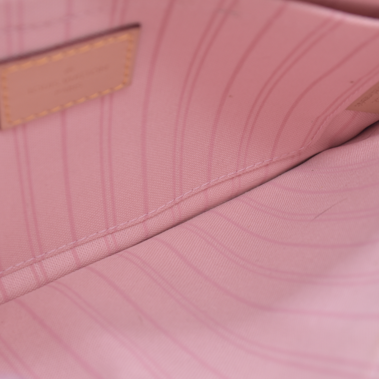 $2240 2019 Louis Vuitton Damier Azur Neo Neverfull GM Rose Ballerine