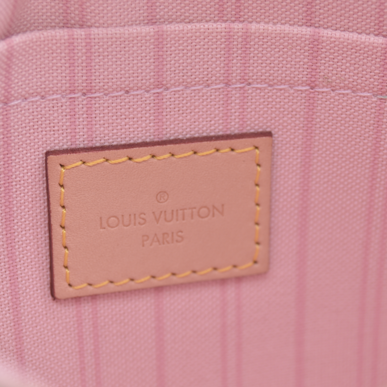 $2240 2019 Louis Vuitton Damier Azur Neo Neverfull GM Rose Ballerine