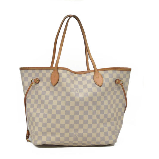$2170 Louis Vuitton Damier Azur Neo Neverfull MM Rose Ballerine RFID