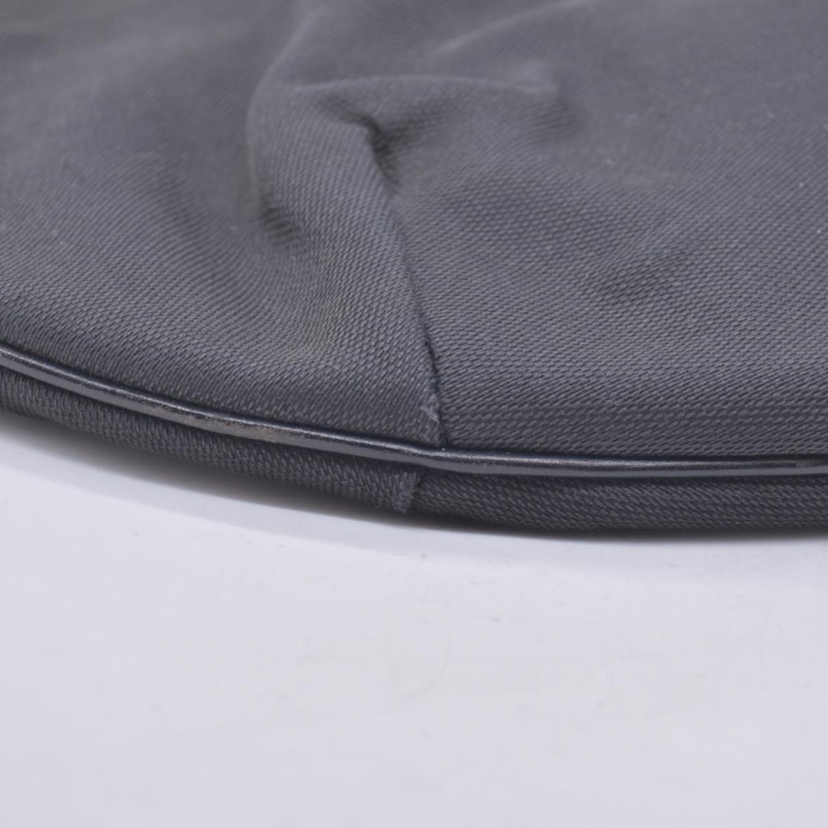 $880 GUCCI Canvas Web Strap Crescent Hobo Bag Black CONSIGNMENT 10021221