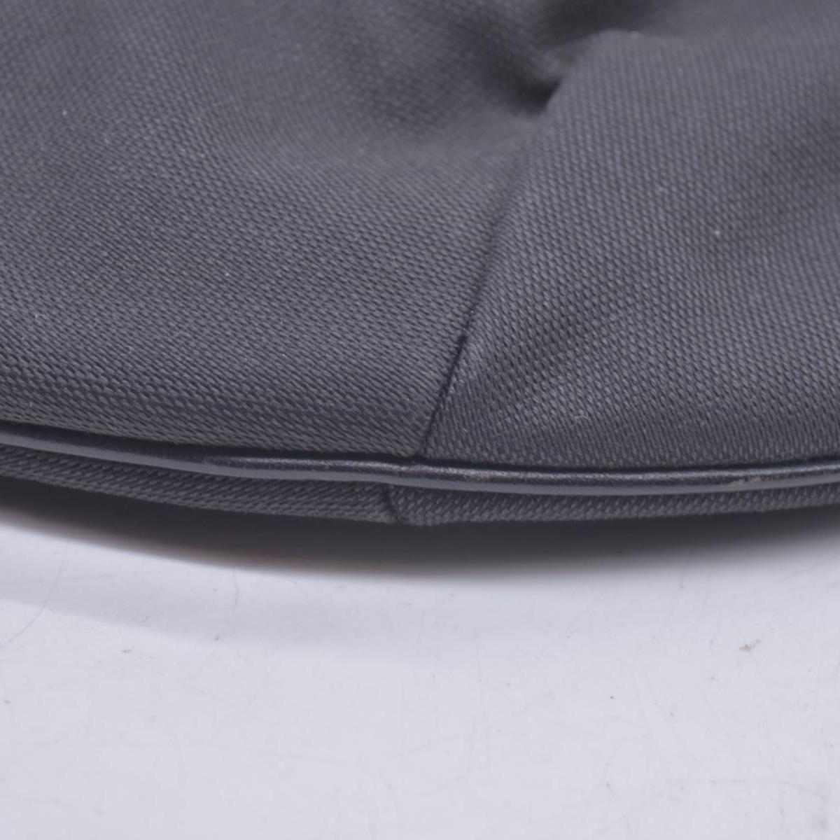$880 GUCCI Canvas Web Strap Crescent Hobo Bag Black CONSIGNMENT 10021221