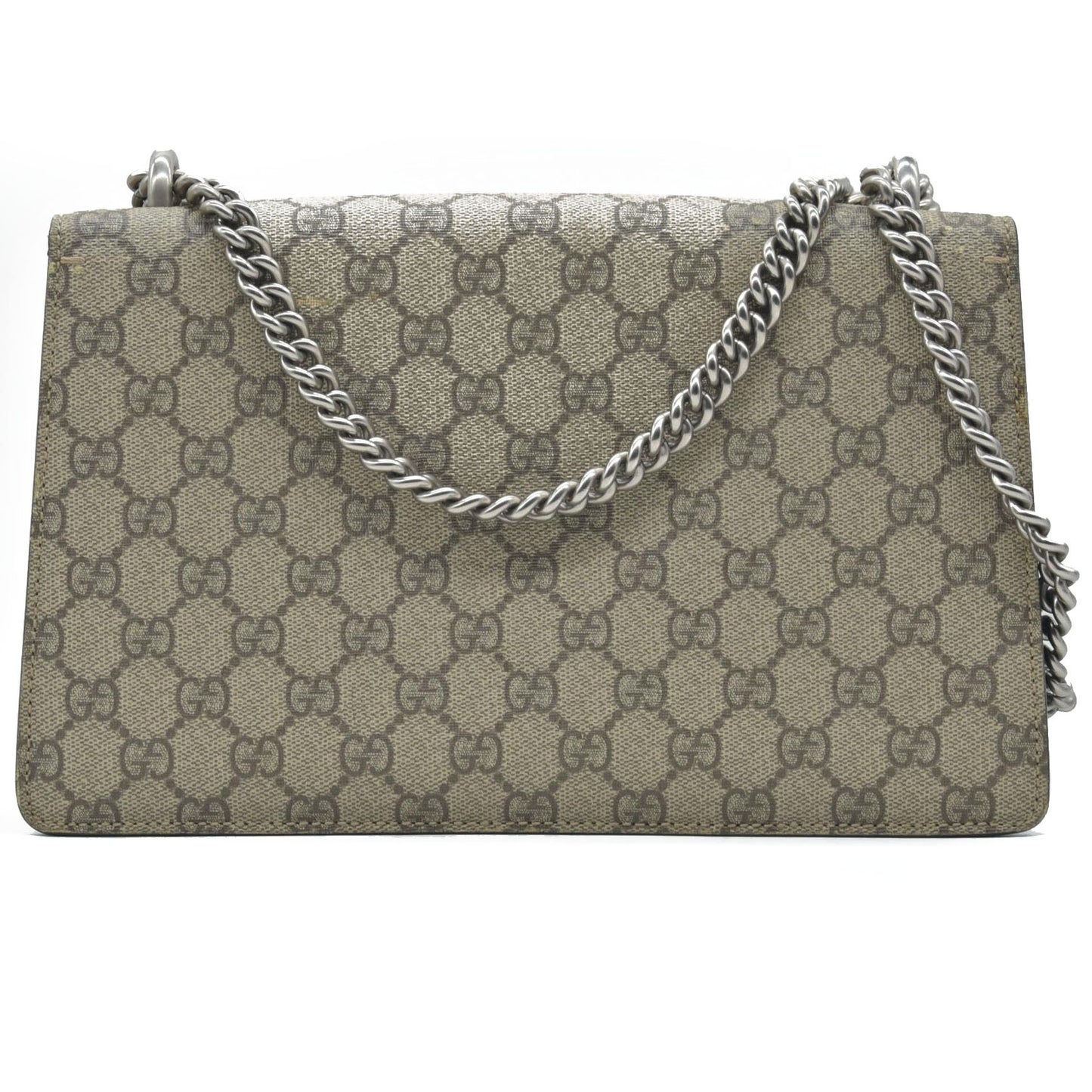 $3350 Gucci GG Supreme Monogram Small Dionysus Shoulder Bag Black