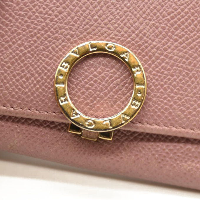 BVLGARI BVLGARIBVLGARI Clip Leather 6 Ring Key Case Pink