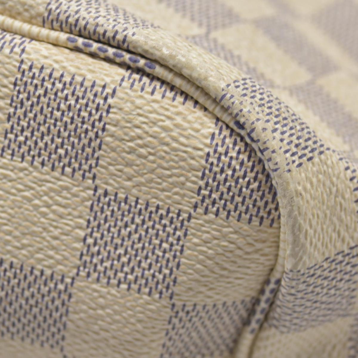 $2170 Louis Vuitton Damier Azur Neo Neverfull MM Rose Ballerine RFID