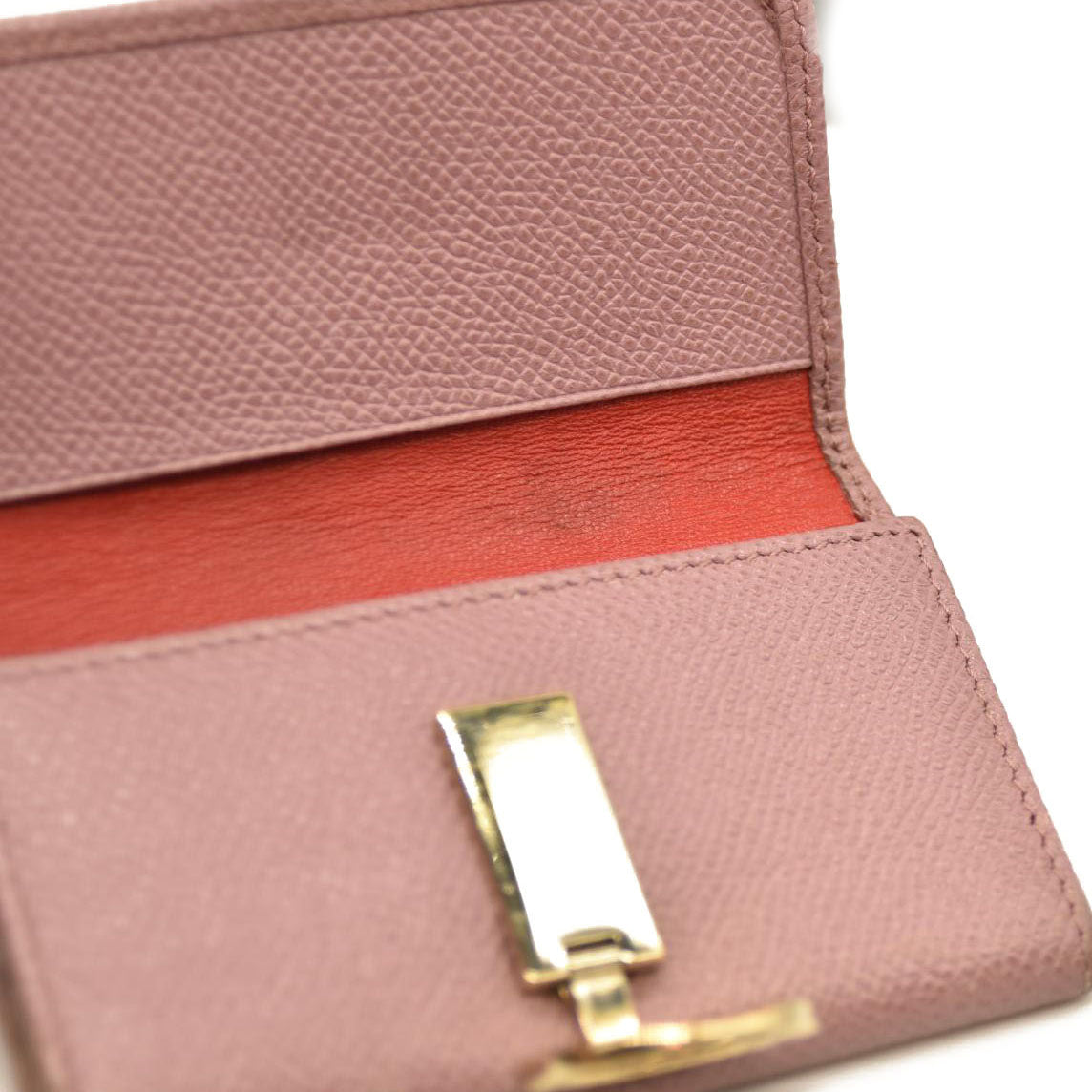 BVLGARI BVLGARIBVLGARI Clip Leather 6 Ring Key Case Pink