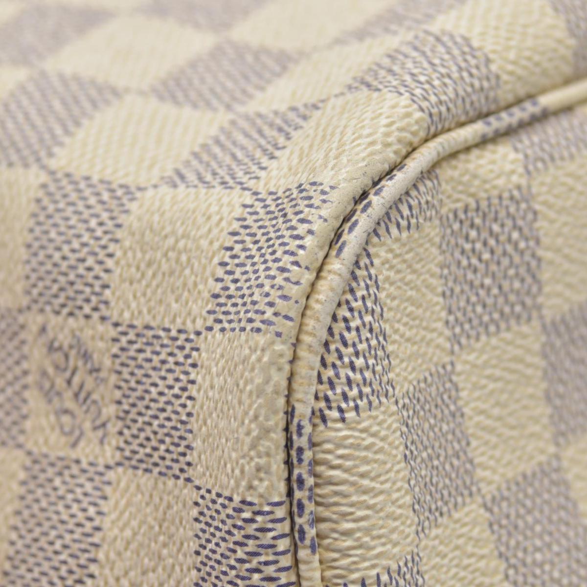 $2170 Louis Vuitton Damier Azur Neo Neverfull MM Rose Ballerine RFID