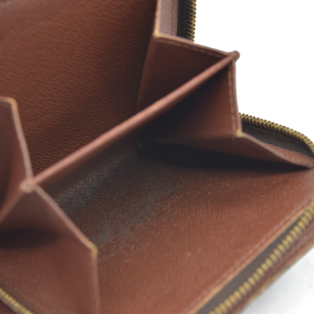 $590 Louis Vuitton Monogram Compact Zippe Zipped Wallet MI1010 2000