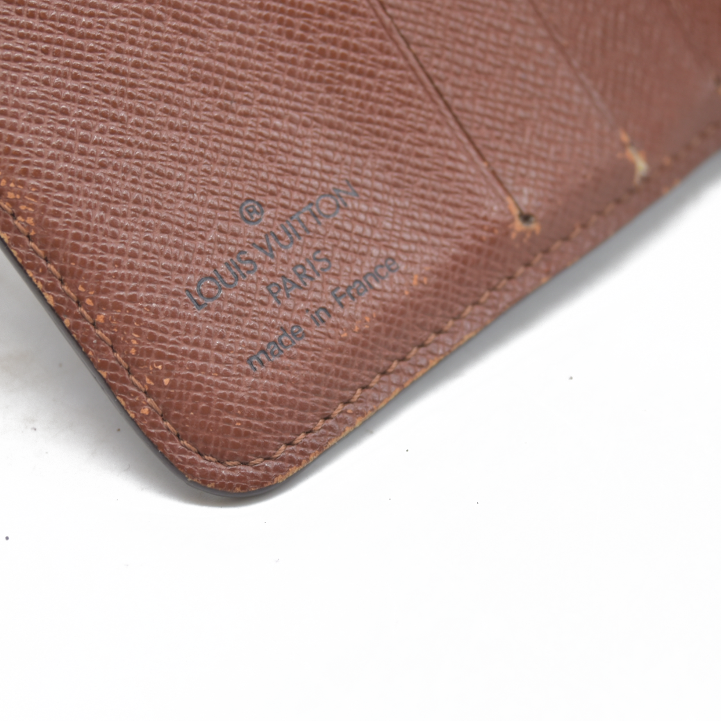 $590 Louis Vuitton Monogram Compact Zippe Zipped Wallet MI1010 2000