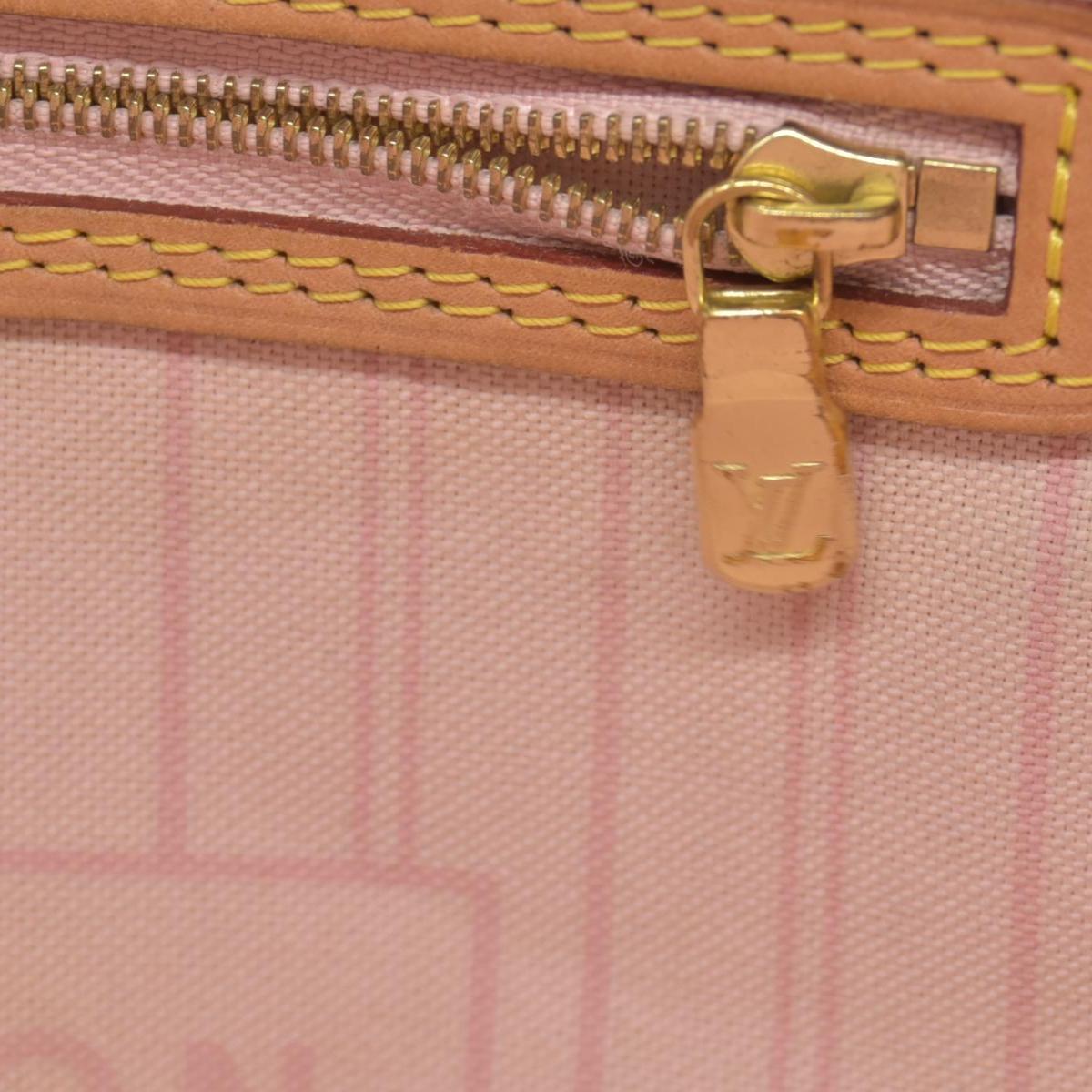 $2170 Louis Vuitton Damier Azur Neo Neverfull MM Rose Ballerine RFID