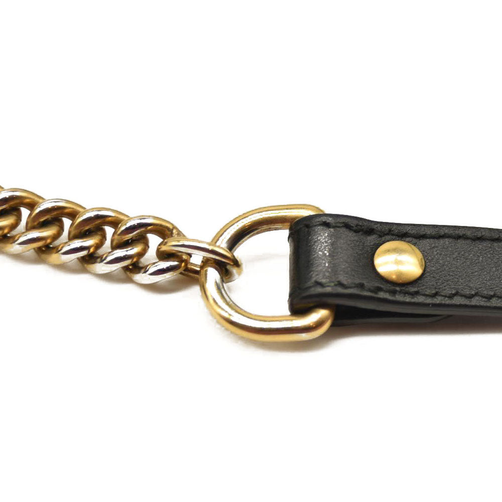 GUCCI Calfskin Matelasse Small GG Marmont Chain Shoulder Bag Black