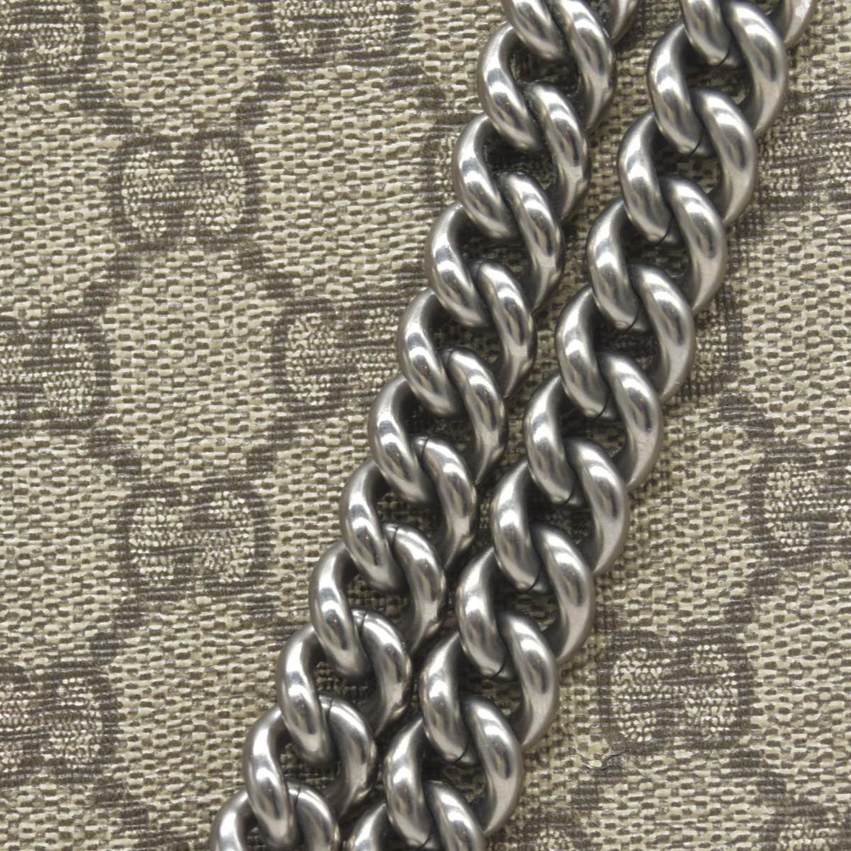 $3350 Gucci GG Supreme Monogram Small Dionysus Shoulder Bag Black