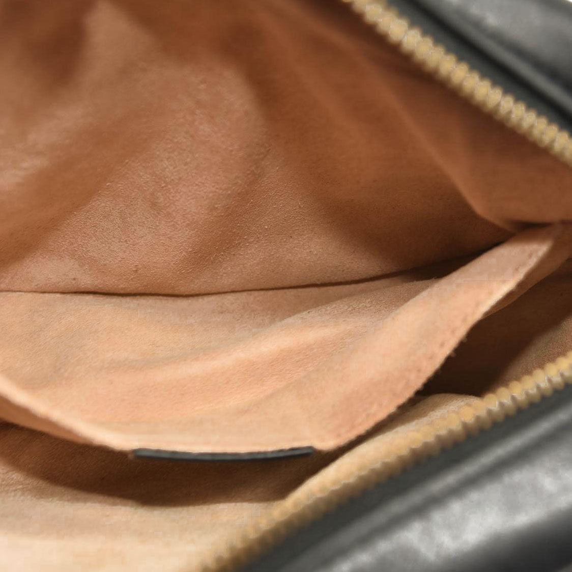 GUCCI Calfskin Matelasse Small GG Marmont Chain Shoulder Bag Black