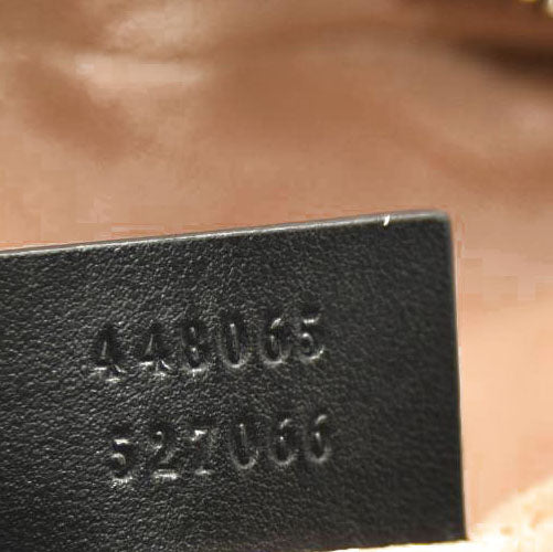 GUCCI Calfskin Matelasse Small GG Marmont Chain Shoulder Bag Black