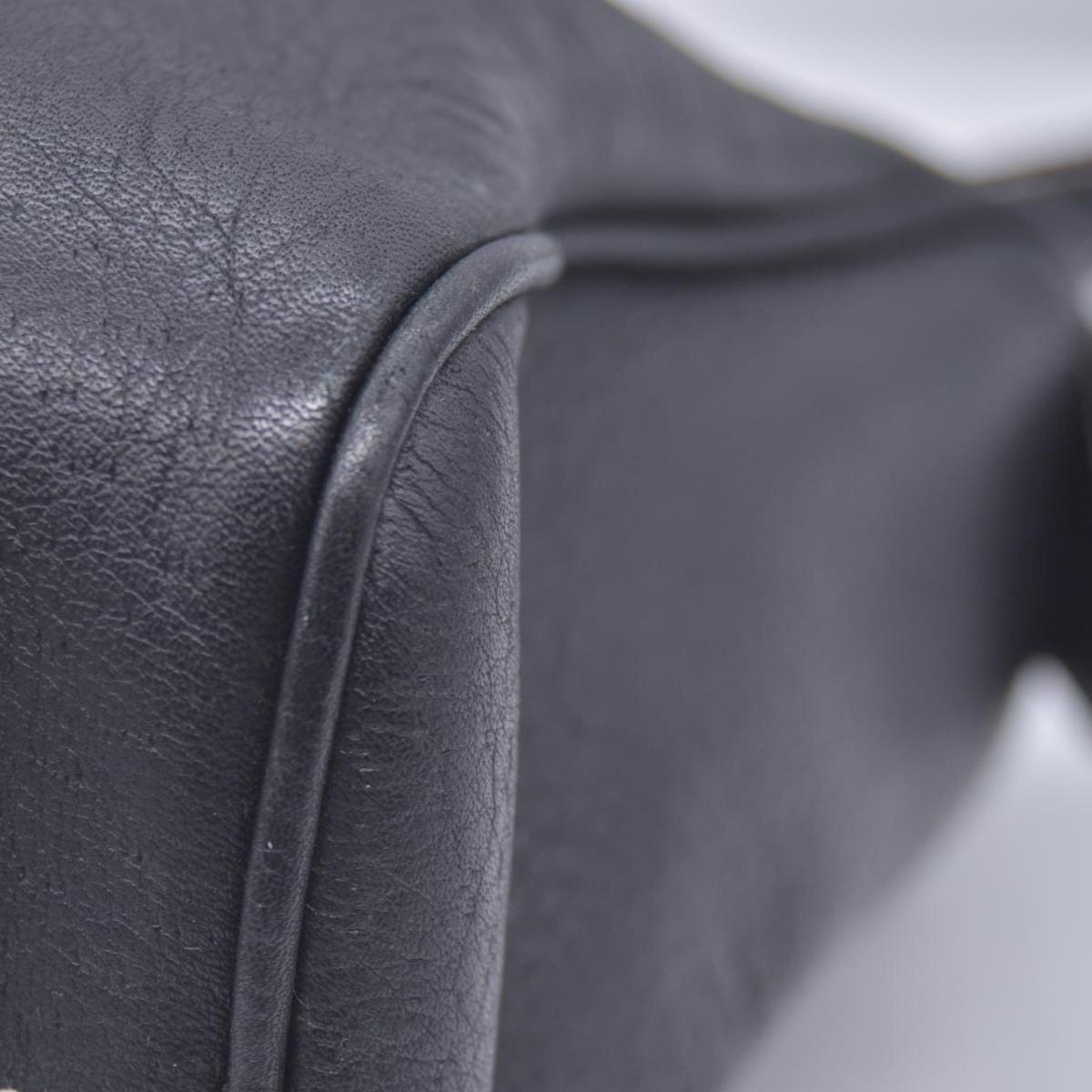 $1050 SALVATORE FERRAGAMO Pebbled Leather Charm Detail East West Tote Bag Black CONSIGNMENT 10021245