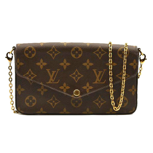 LOUIS VUITTON Monogram Pochette Felicie Chain Wallet Fuchsia  TJ1157