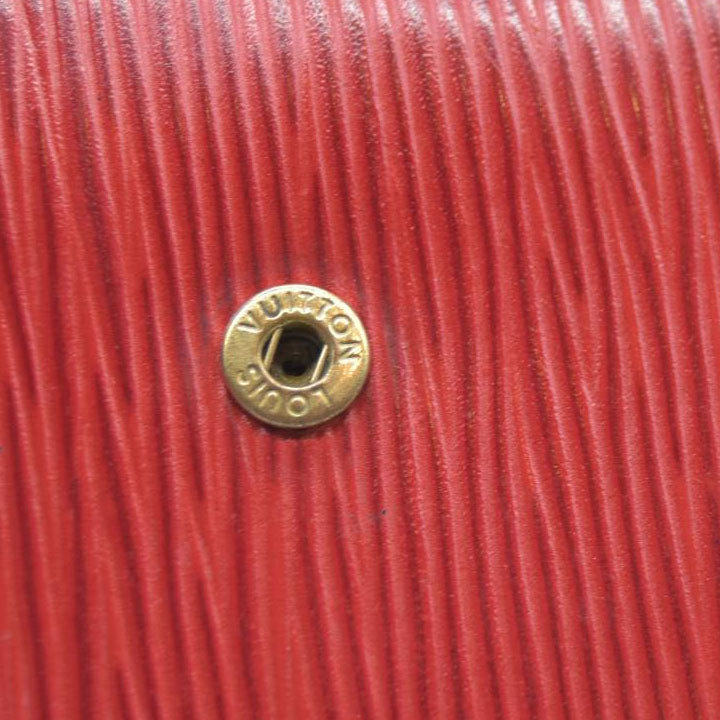 AUCTION $650 Louis Vuitton Epi Porte Feiulle Elise Credit Leather Trifold Wallet Red CA1925