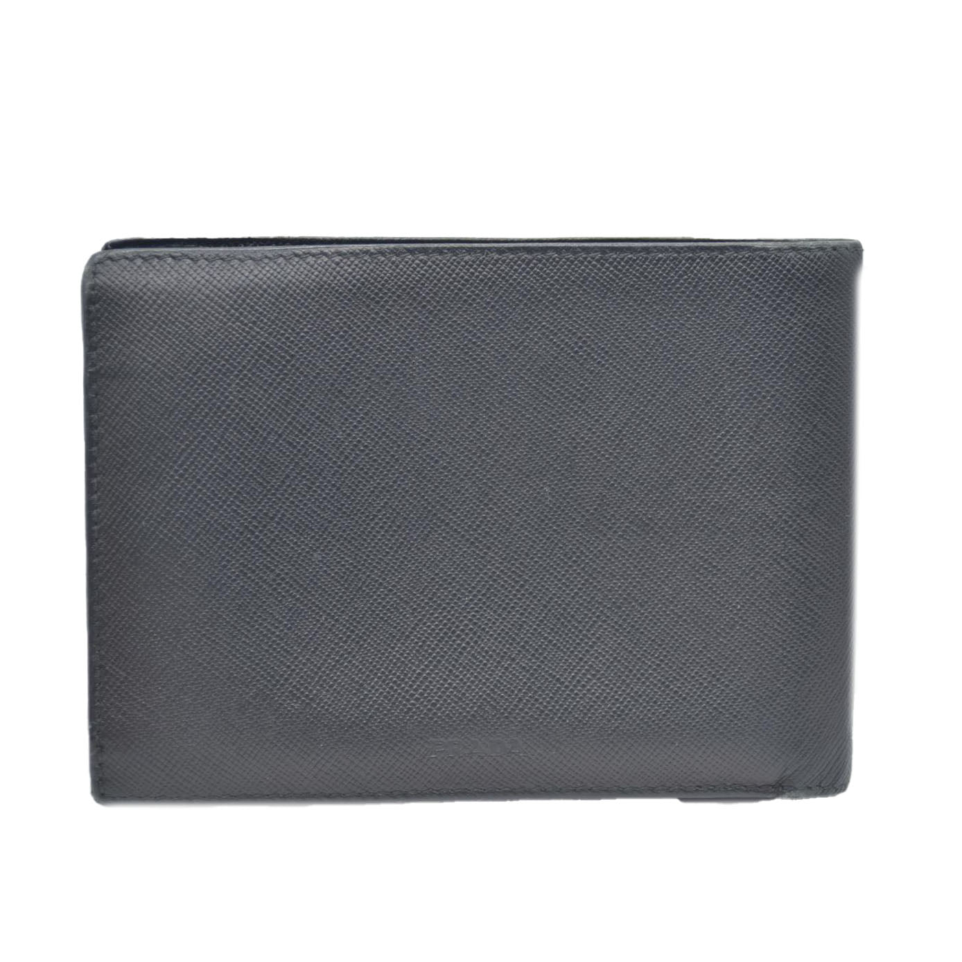 PRADA Saffiano Leather Bifold Wallet Purse Black