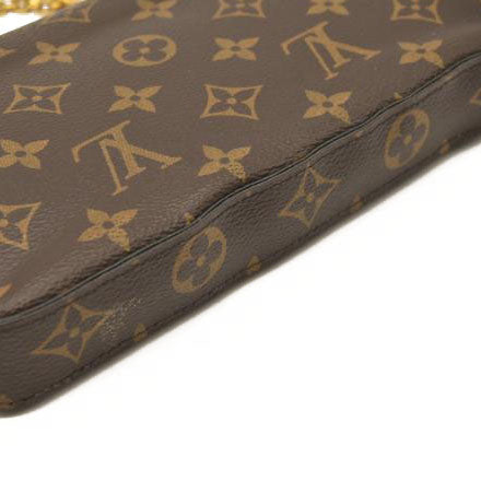 LOUIS VUITTON Monogram Pochette Felicie Chain Wallet Fuchsia  TJ1157