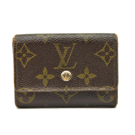 USED LOUIS VUITTON Monogram Porte-Monnaie Plat Coin Purse