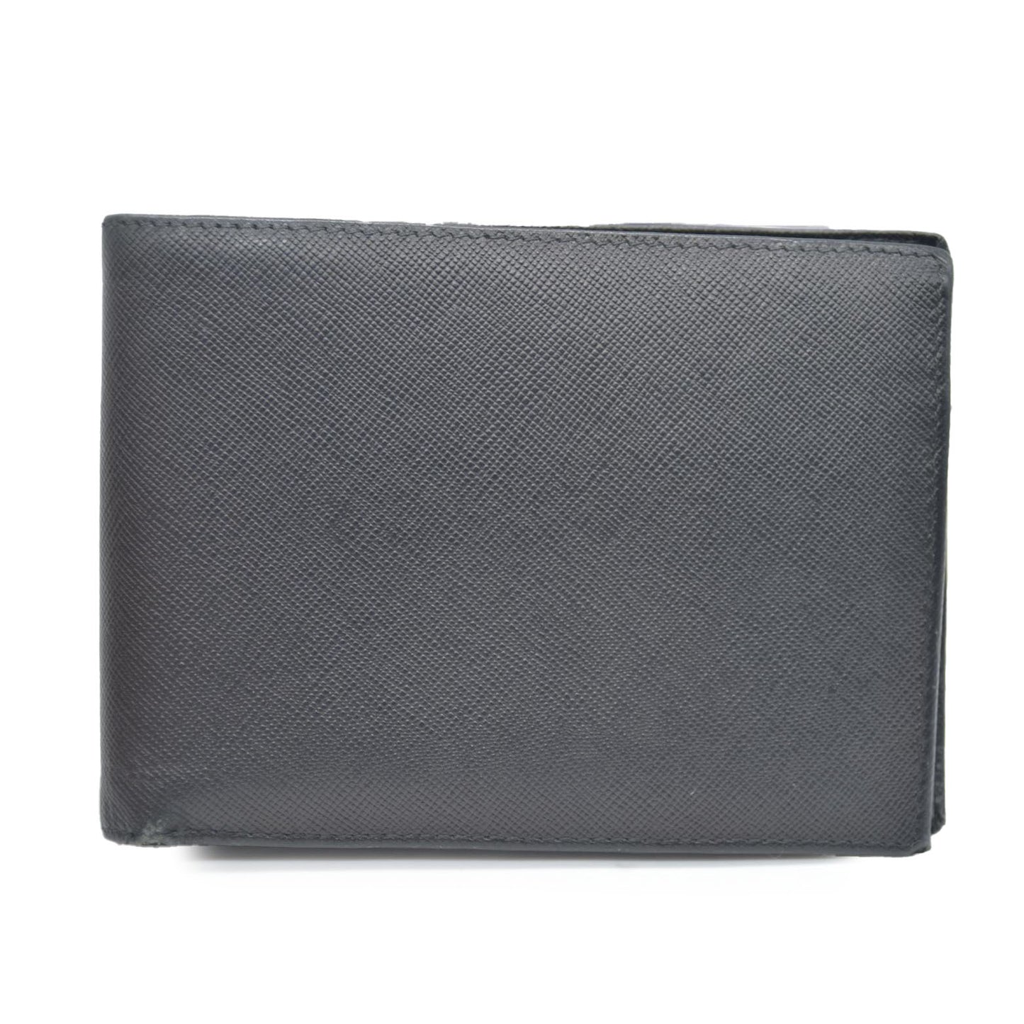 PRADA Saffiano Leather Bifold Wallet Purse Black