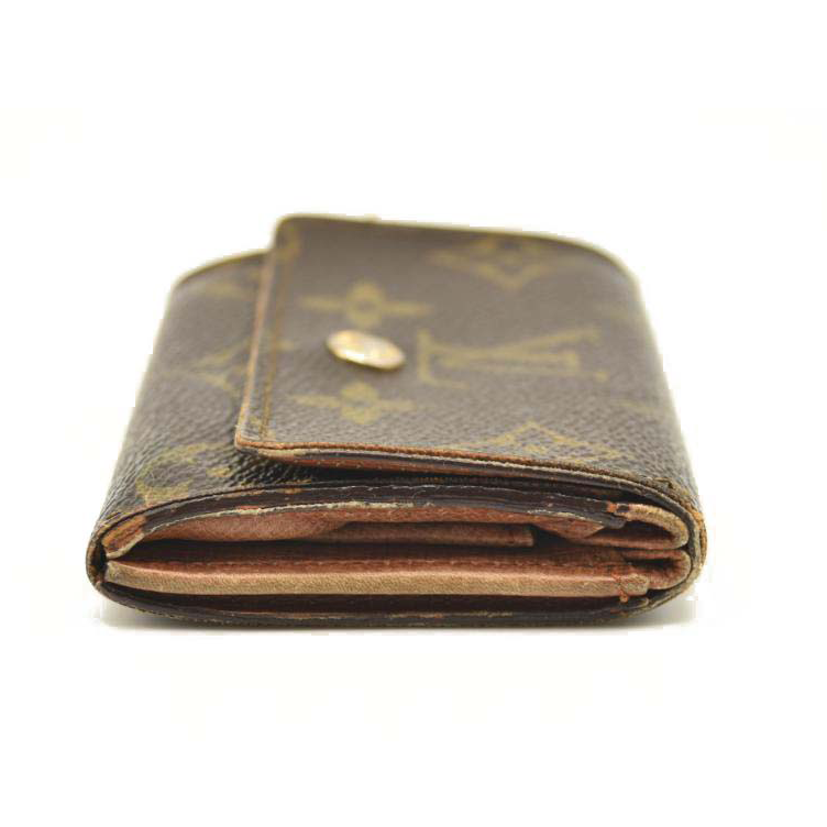 USED LOUIS VUITTON Monogram Porte-Monnaie Plat Coin Purse