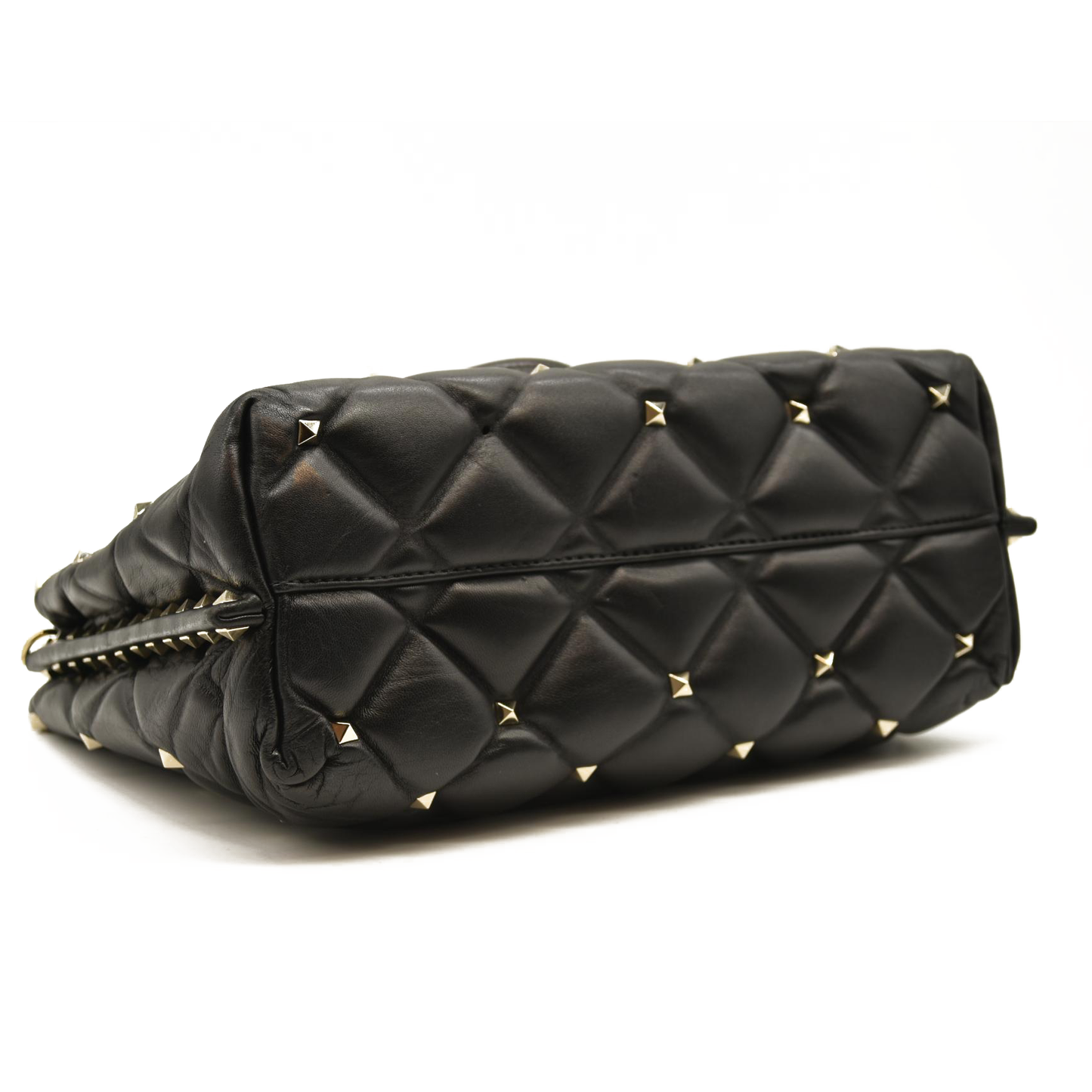 Valentino Garavani  Nappa Candystud Shoulder Bag Black