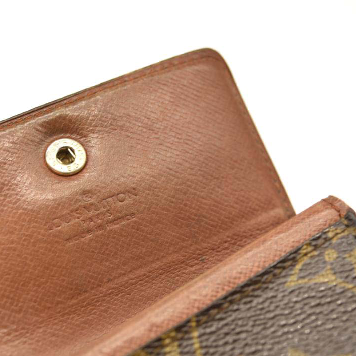 USED LOUIS VUITTON Monogram Porte-Monnaie Plat Coin Purse