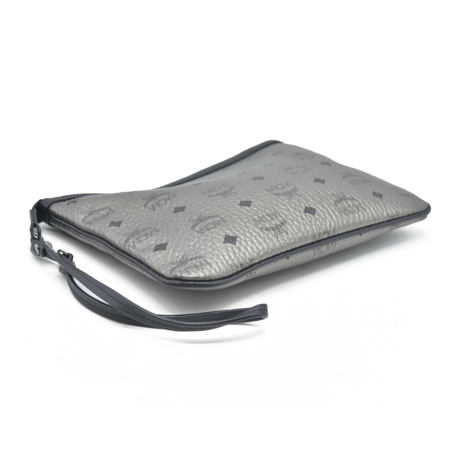 $700 MCM Tote Pouch Silver CONSIGNMENT